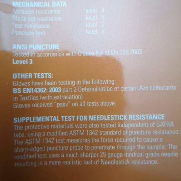 New Hex Armor Elite Needlestick Resistant Men's Size 10/XL Black Gloves #NSR4041 - Picture 10 of 10